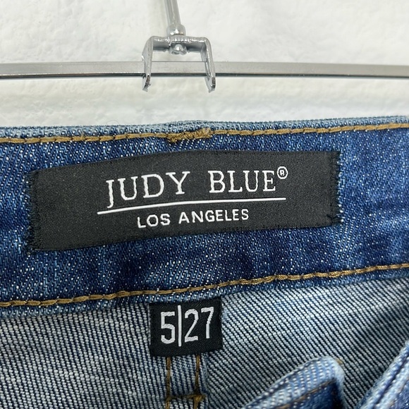 Judy Blue Boyfriend Thermal Patch Mid-Rise Jeans size 5/27 Style: 88306 - Picture 4 of 10